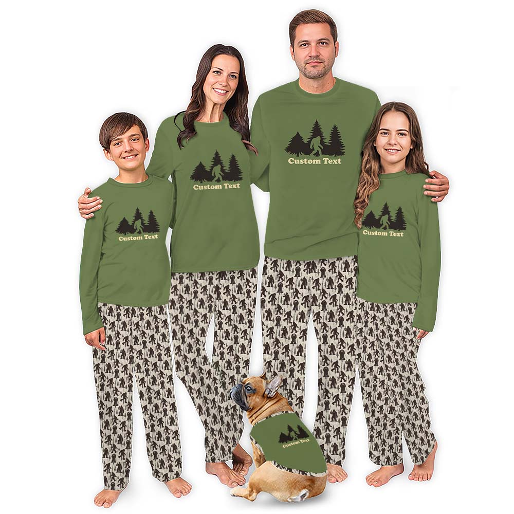 Bigfoot Customizable Christmas Pajamas For Family All Sizes Bigfoot Customizable Christmas Pajamas For Family All Sizes