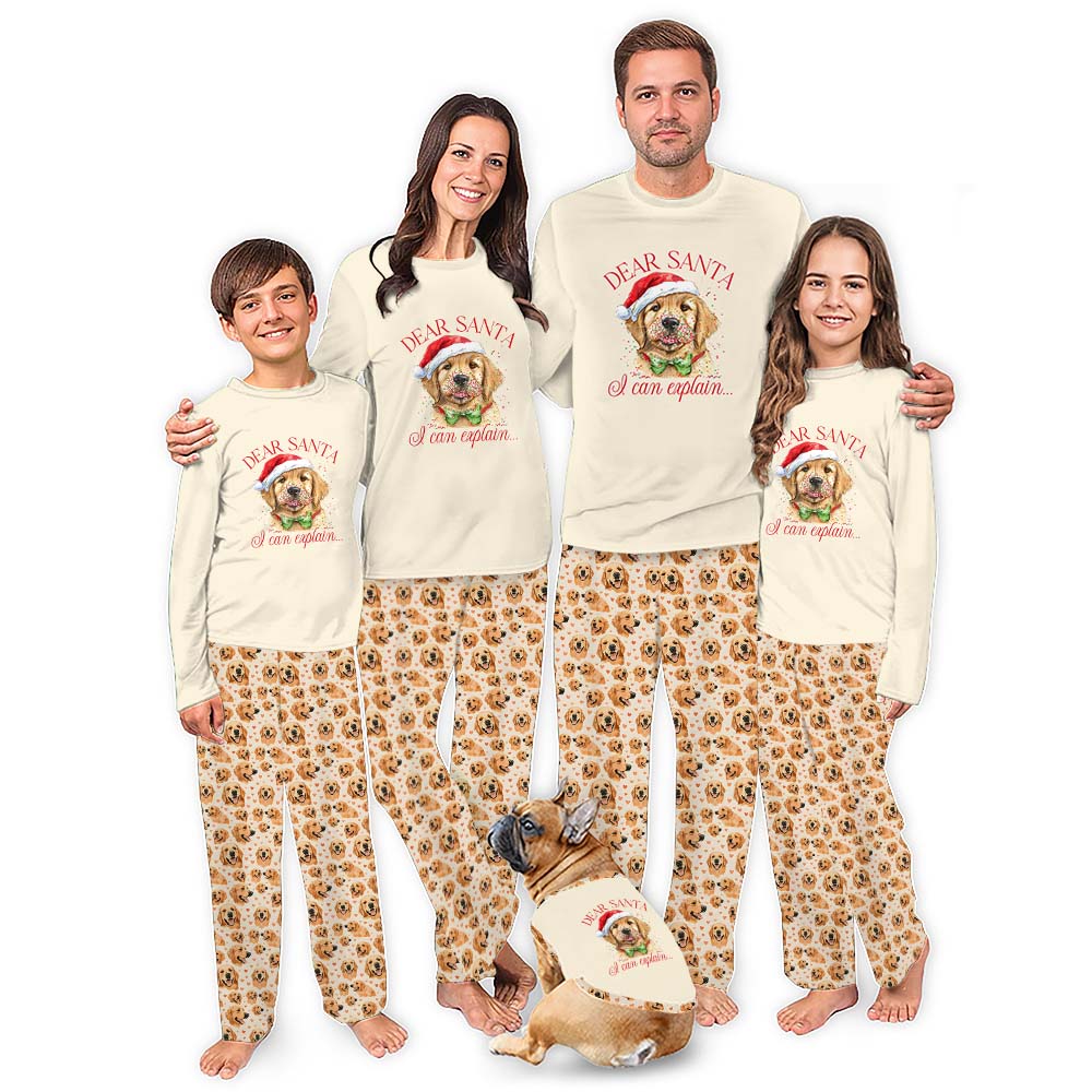 Golden Retriever Matching Christmas Pajamas Big And Tall Golden Retriever Matching Christmas Pajamas Big And Tall