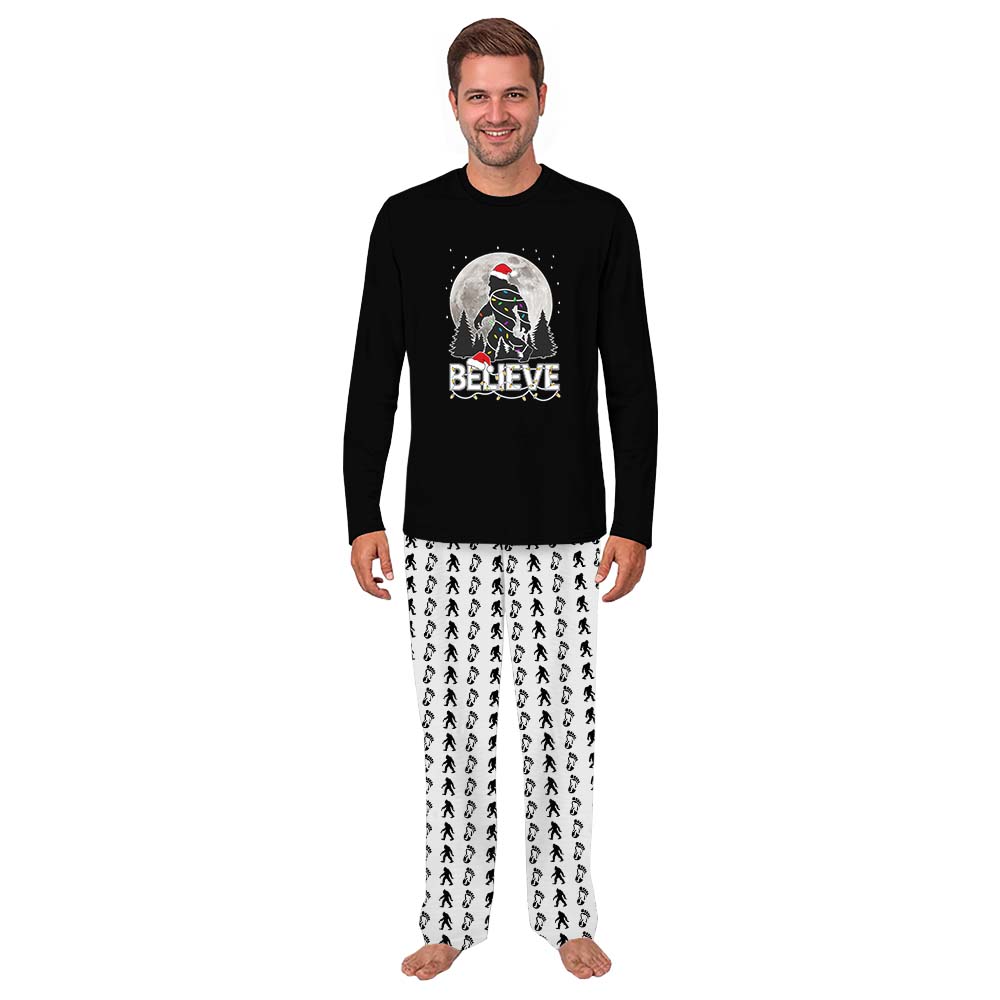 I Believe Bigfoot Christmas Pajamas Family And Dog