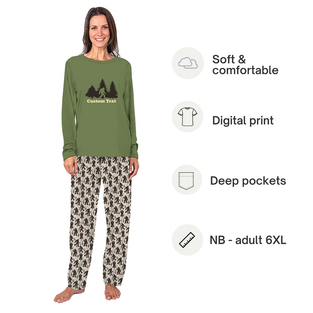 Bigfoot Customizable Christmas Pajamas For Family All Sizes Bigfoot Customizable Christmas Pajamas For Family All Sizes