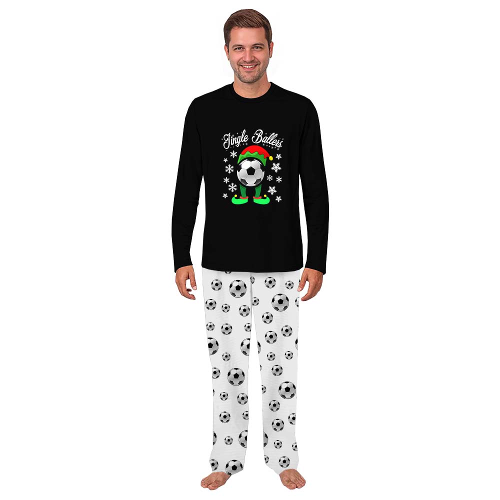 Elf Soccer Christmas Pajamas Saying Jingle Ballers Elf Soccer Christmas Pajamas Saying Jingle Ballers