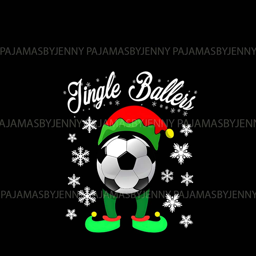 Elf Soccer Christmas Pajamas Saying Jingle Ballers Elf Soccer Christmas Pajamas Saying Jingle Ballers