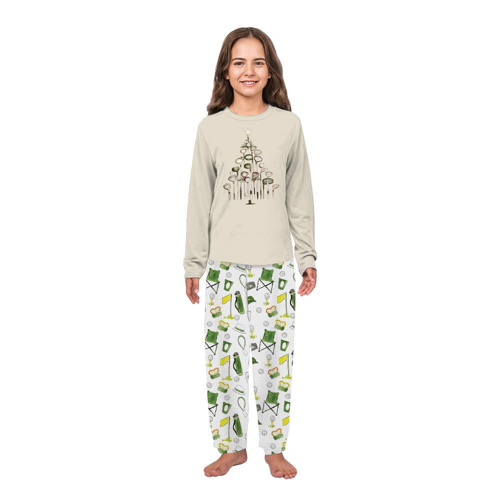 Cream Golf Christmas Tree Matching PJs For Humans And Dogs Cream Golf Christmas Tree Matching PJs For Humans And Dogs