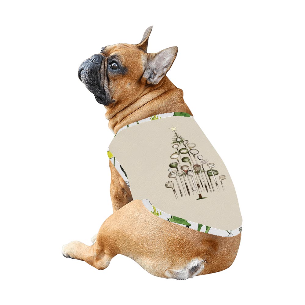 Cream Golf Christmas Tree Matching PJs For Humans And Dogs Cream Golf Christmas Tree Matching PJs For Humans And Dogs