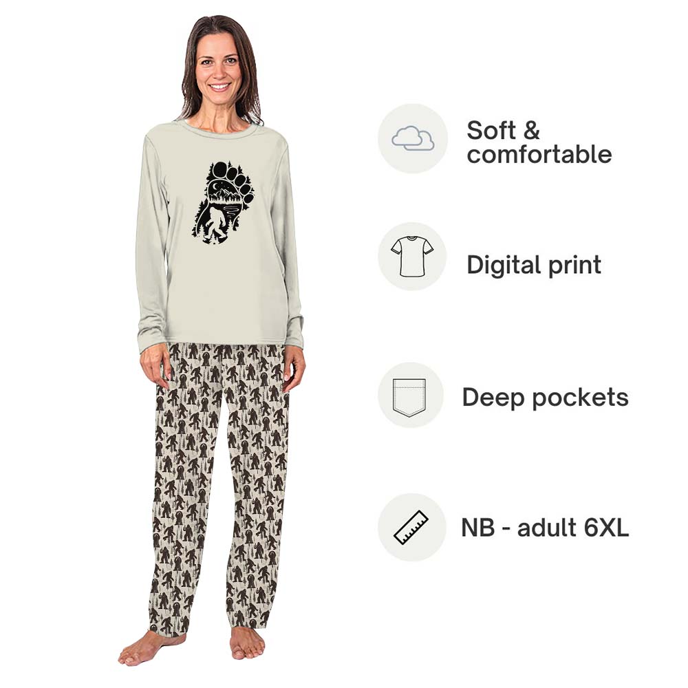 Soft Big Foot Long Sleeve Christmas Pajamas All Sizes