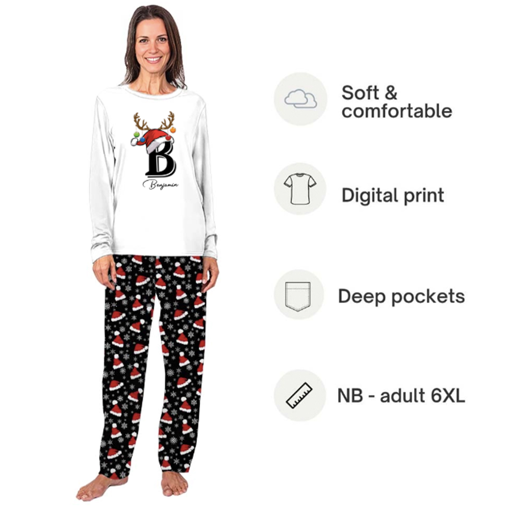 Personalized Monogrammed Family Christmas Pajamas With Live Preview