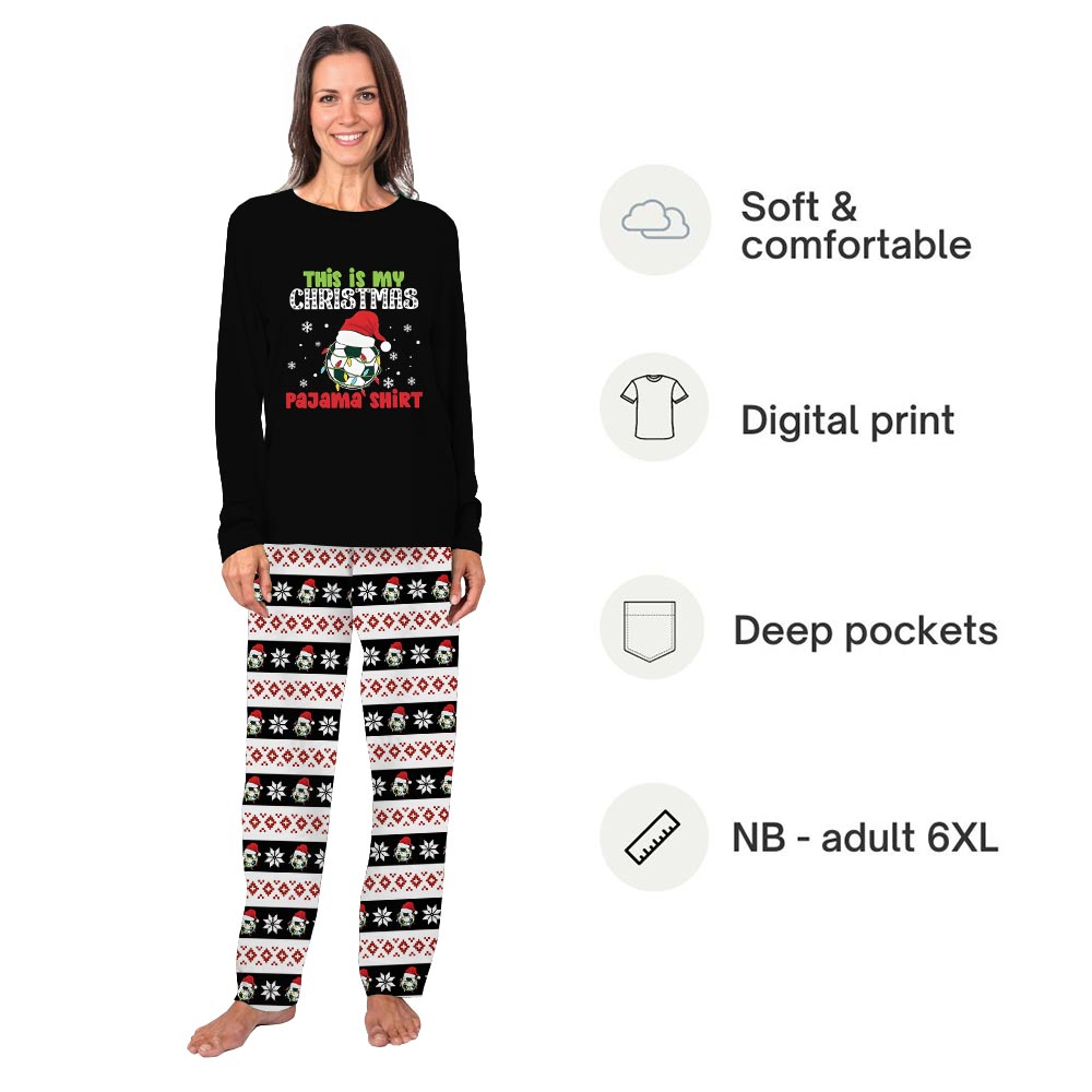Festive This is My Christmas Soccer Pajama Shirt Family Holiday PJs Festive This is My Christmas Soccer Pajama Shirt Family Holiday PJs