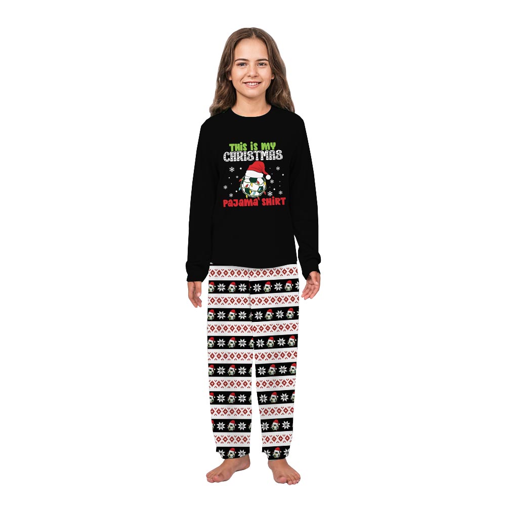 Festive This is My Christmas Soccer Pajama Shirt Family Holiday PJs Festive This is My Christmas Soccer Pajama Shirt Family Holiday PJs