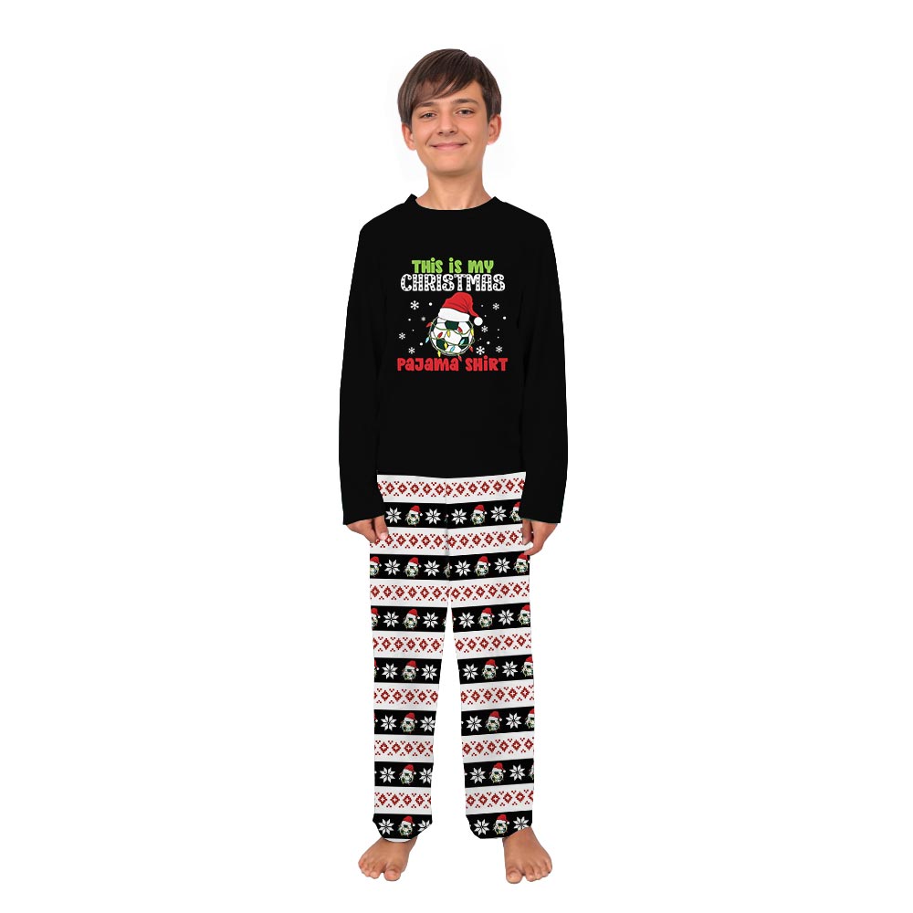 Festive This is My Christmas Soccer Pajama Shirt Family Holiday PJs Festive This is My Christmas Soccer Pajama Shirt Family Holiday PJs