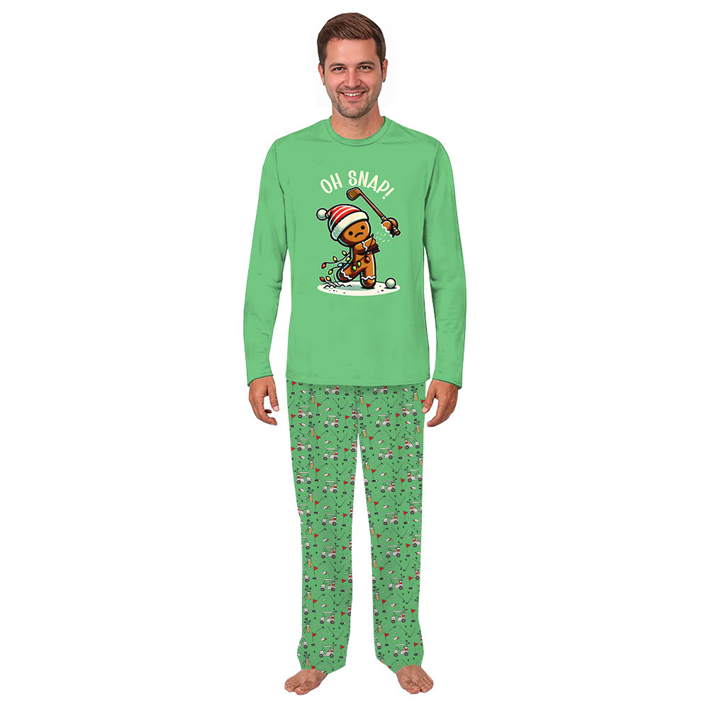 Oh Snap Gingerbread Playing Golf Matching Family Christmas Jammies Oh Snap Gingerbread Playing Golf Matching Family Christmas Jammies