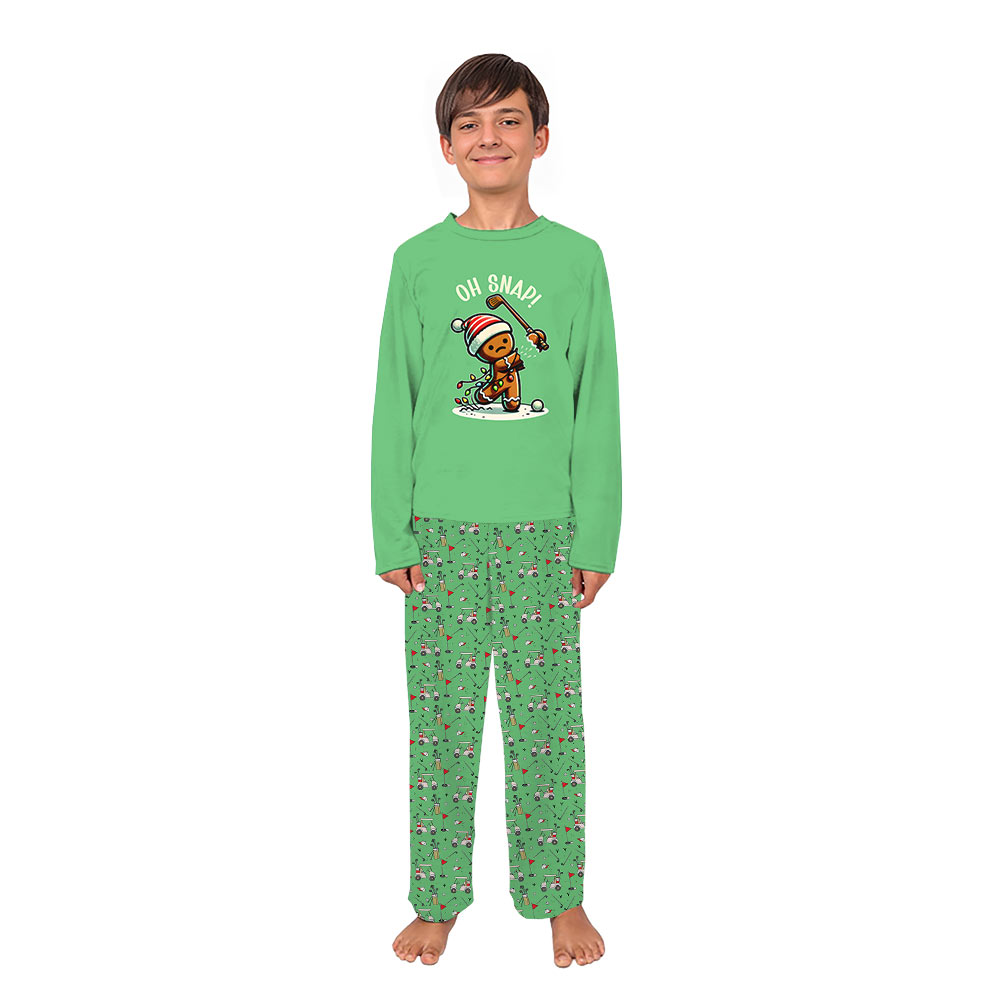 Oh Snap Gingerbread Playing Golf Matching Family Christmas Jammies Oh Snap Gingerbread Playing Golf Matching Family Christmas Jammies