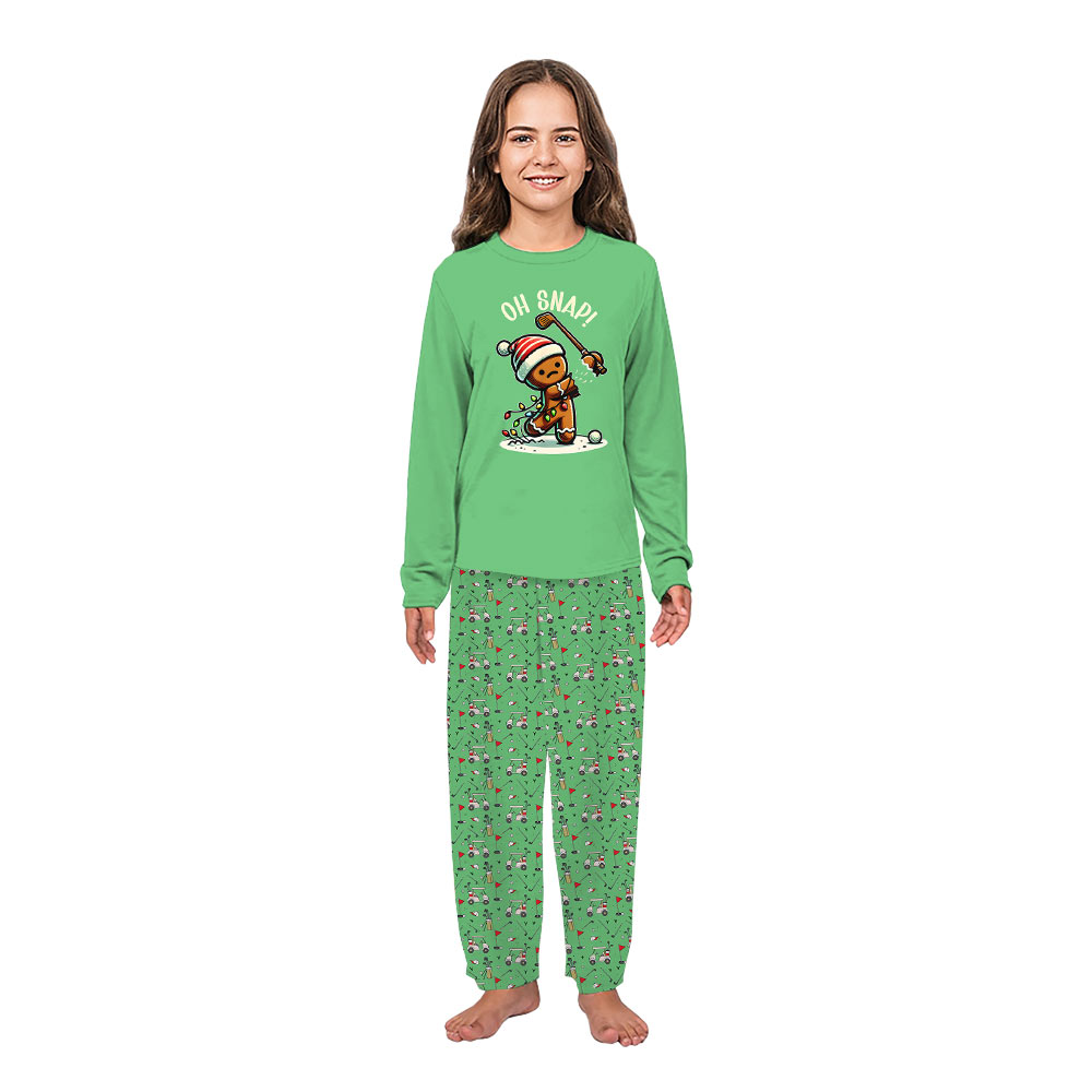 Oh Snap Gingerbread Playing Golf Matching Family Christmas Jammies Oh Snap Gingerbread Playing Golf Matching Family Christmas Jammies