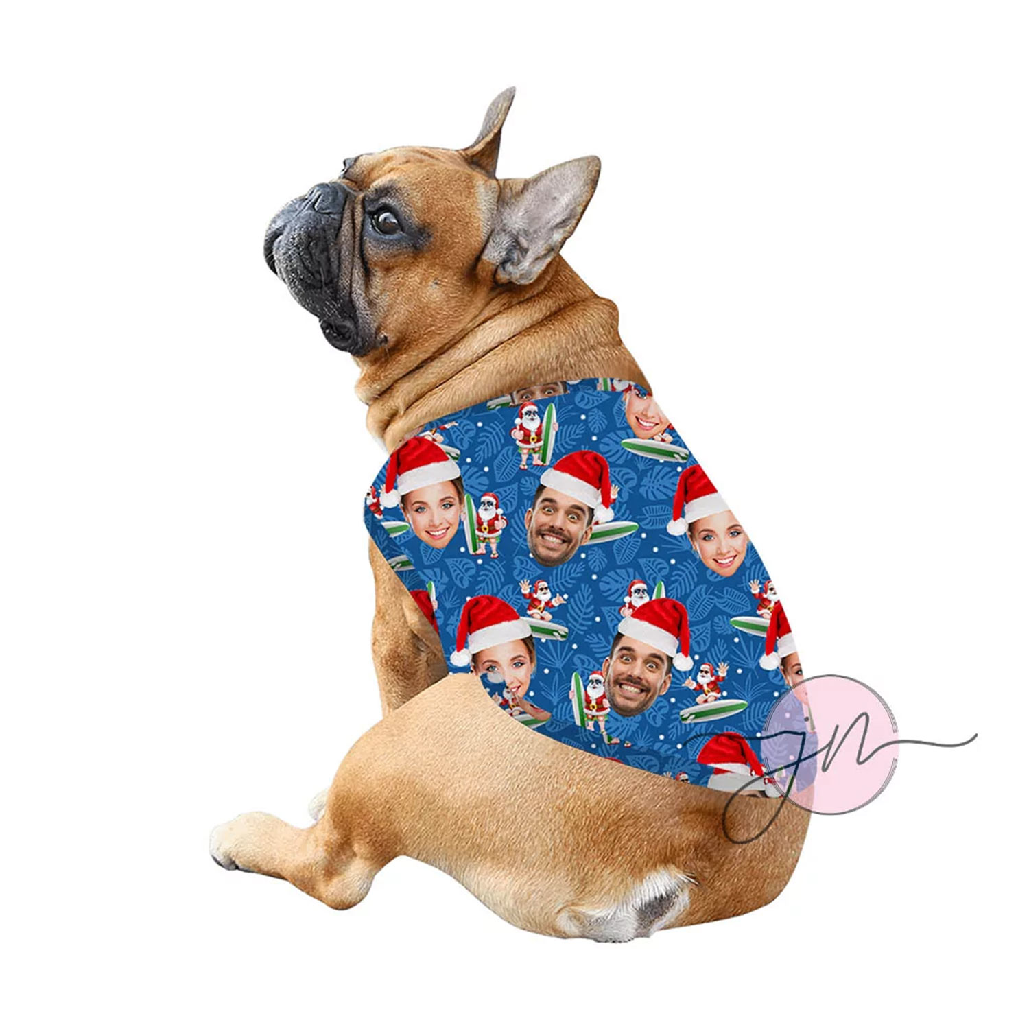 Custom Surfing Santa Clause Christmas PJs With 2 Faces Custom Surfing Santa Clause Christmas PJs With 2 Faces