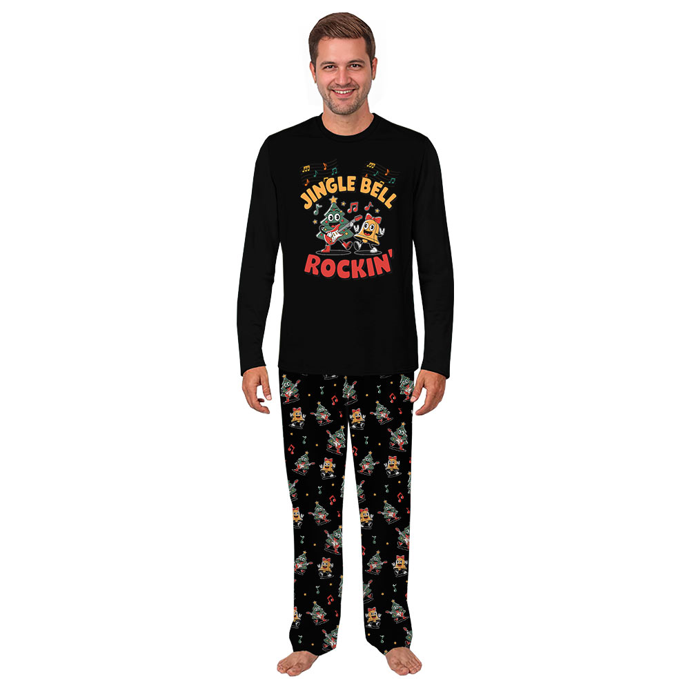Jingle Bell Rock Christmas Tree Matching Family And Dog Pajamas