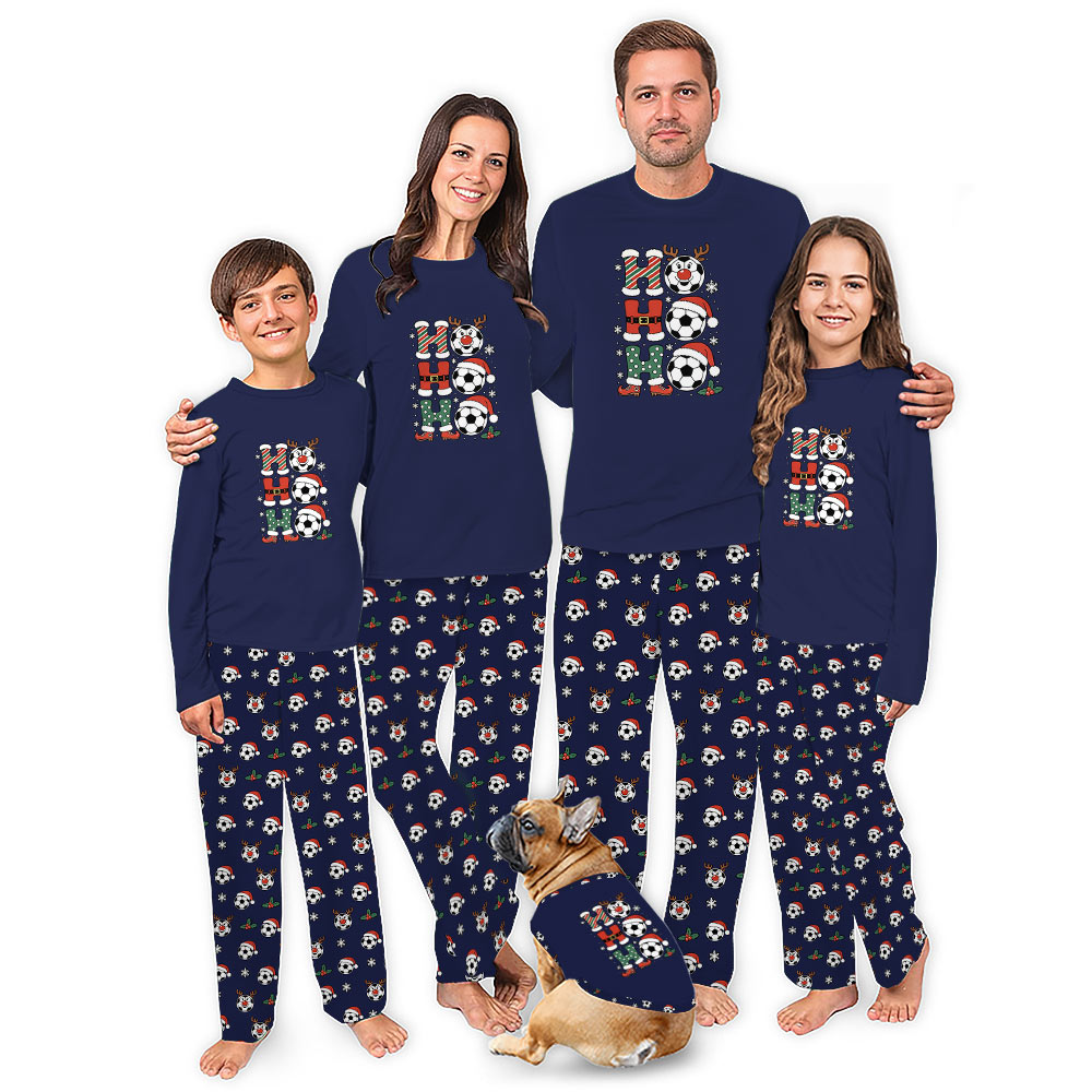 Soccer Ho Ho Ho Cute Family Pajamas For Christmas Soccer Ho Ho Ho Cute Family Pajamas For Christmas