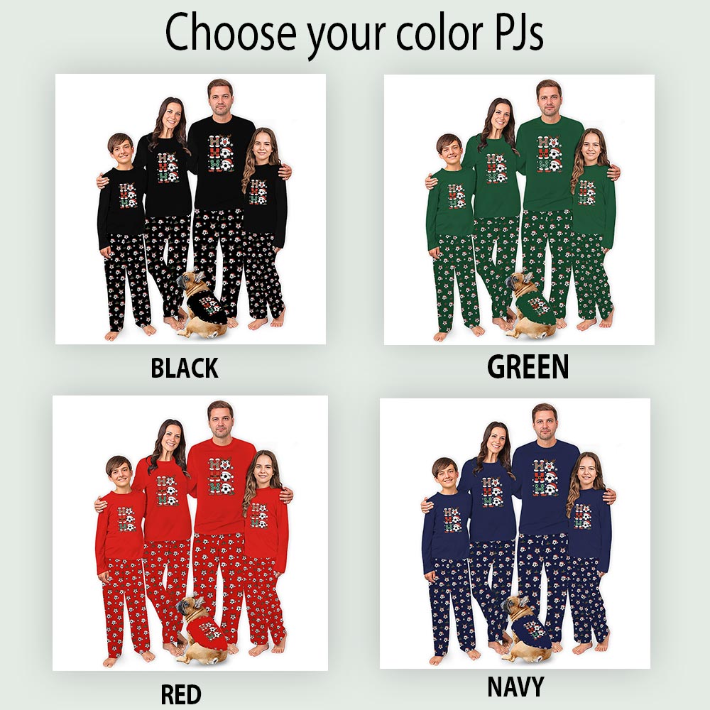 Soccer Ho Ho Ho Cute Family Pajamas For Christmas Soccer Ho Ho Ho Cute Family Pajamas For Christmas