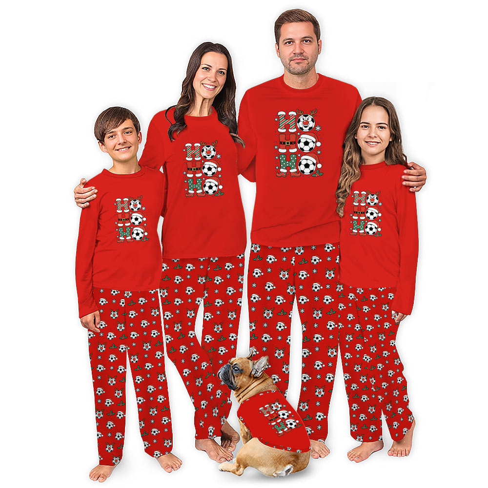 Soccer Ho Ho Ho Cute Family Pajamas For Christmas Soccer Ho Ho Ho Cute Family Pajamas For Christmas