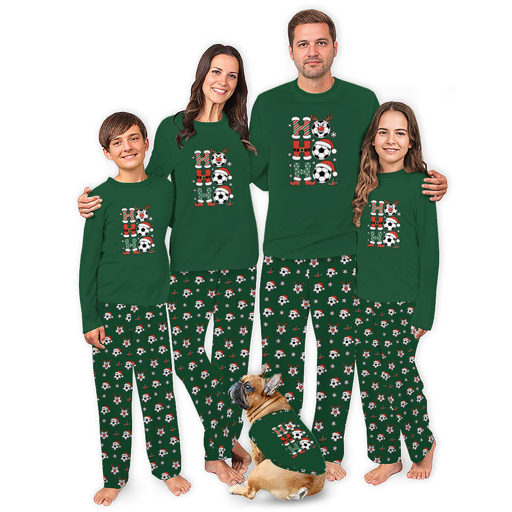 Soccer Ho Ho Ho Cute Family Pajamas For Christmas Soccer Ho Ho Ho Cute Family Pajamas For Christmas