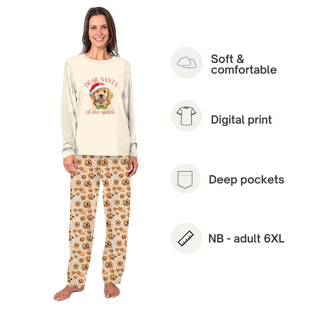 Golden Retriever Matching Christmas Pajamas Big And Tall Golden Retriever Matching Christmas Pajamas Big And Tall