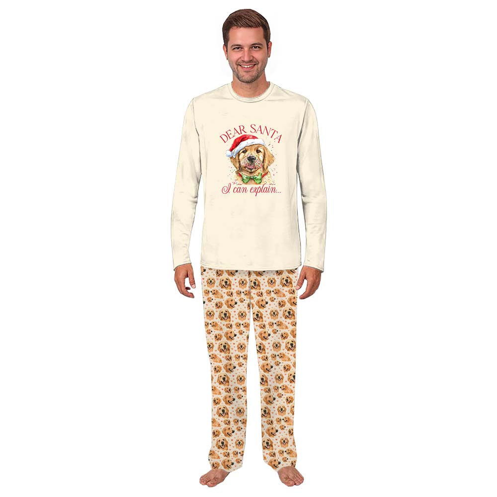 Golden Retriever Matching Christmas Pajamas Big And Tall Golden Retriever Matching Christmas Pajamas Big And Tall