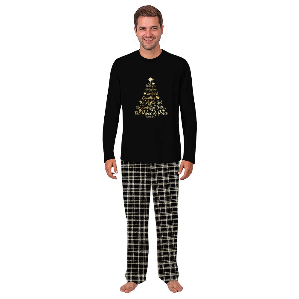 Bible Verse Isaiah 9 6 Christian Christmas Family Pajamas All Sizes