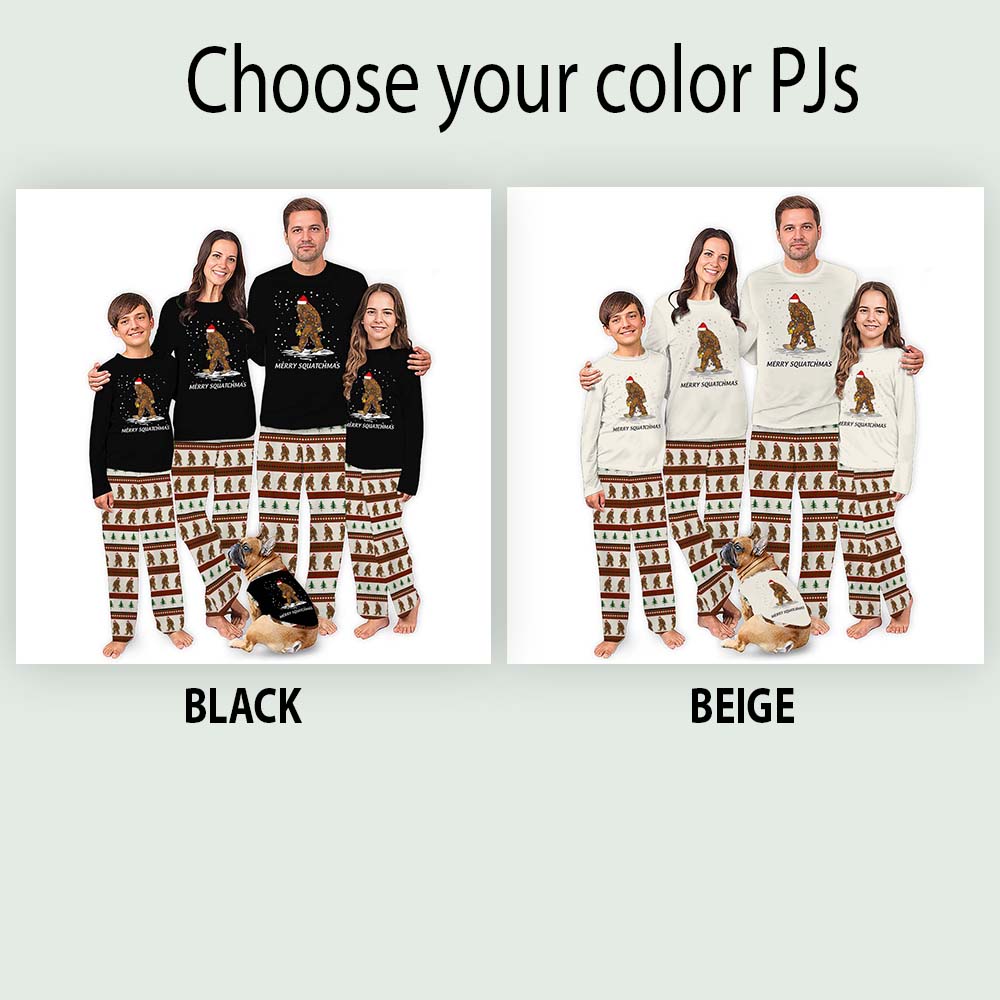 Sasquatch Ugly Family Christmas Pajamas With Pockets