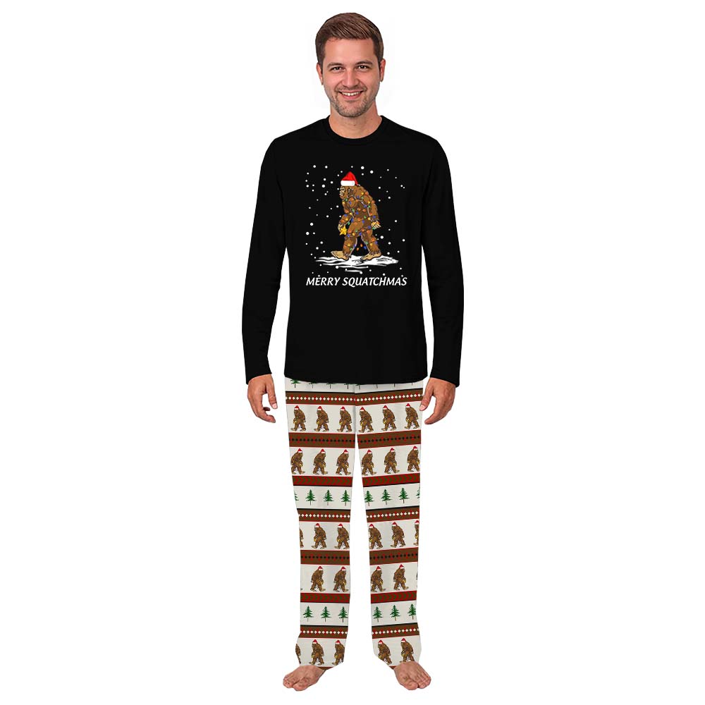 Sasquatch Ugly Family Christmas Pajamas With Pockets