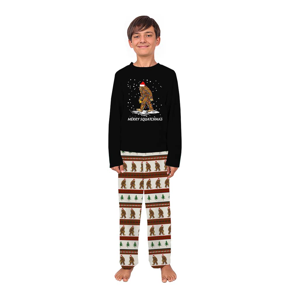 Sasquatch Ugly Family Christmas Pajamas With Pockets