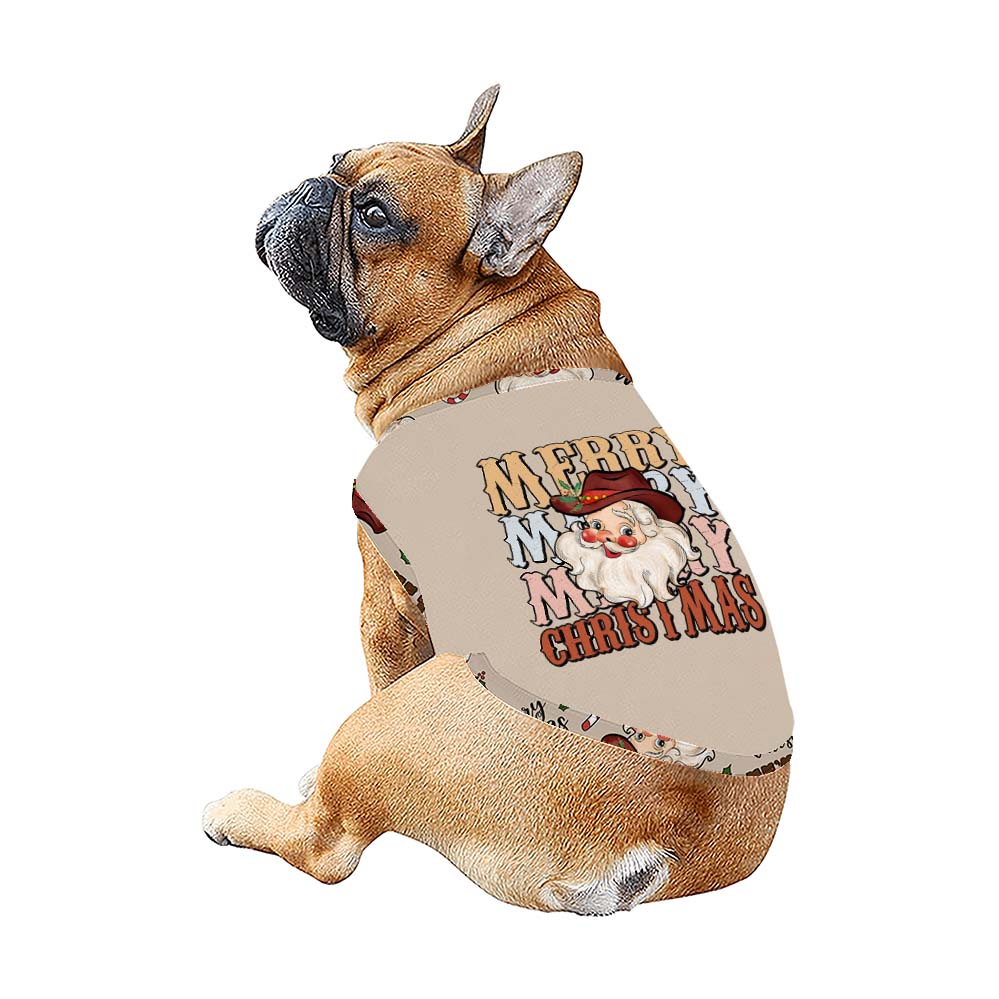 Brown Merry Cowboy Santa Christmas Holiday Family Pajamas