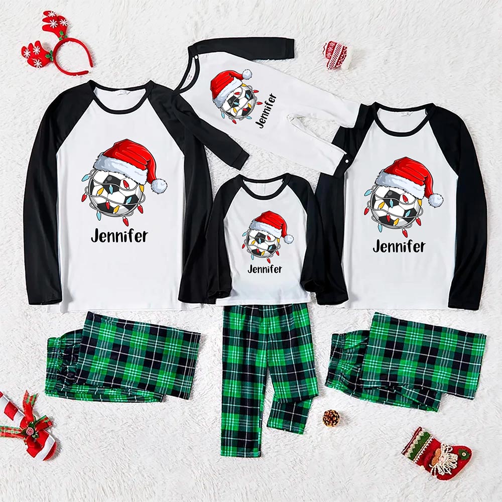 Name Personalized Hobbies Sport Ball Matching Family Christmas Pjs