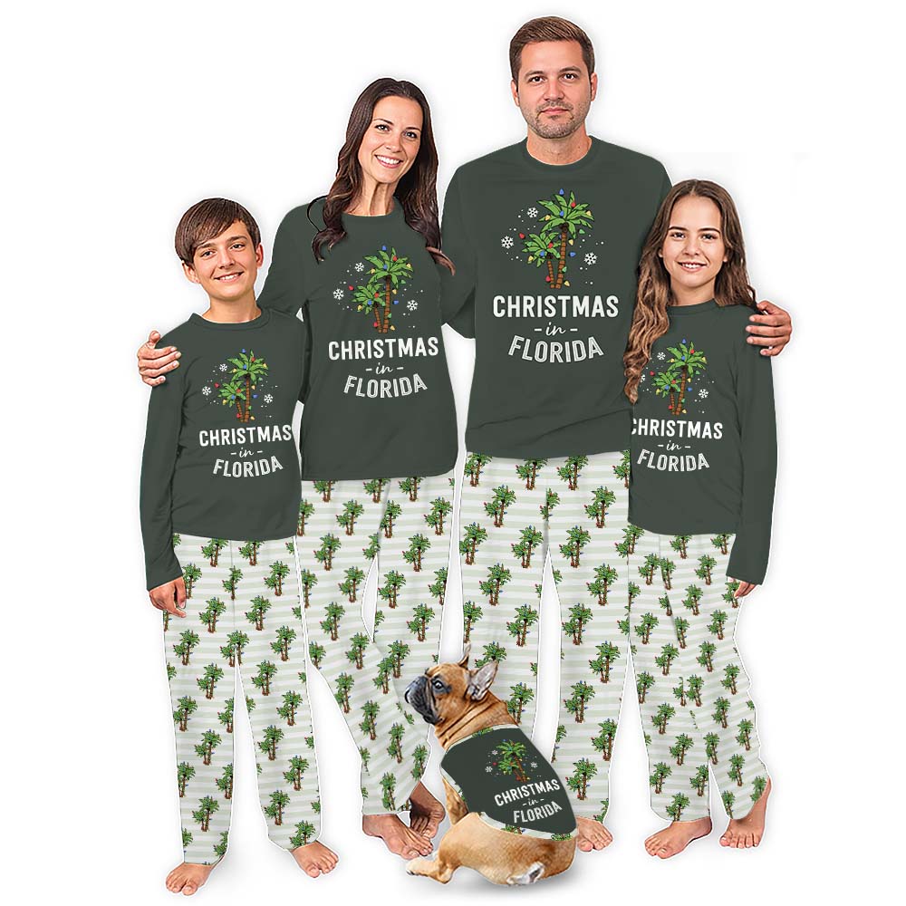 Florida Christmas Pajamas For Dogs And Family