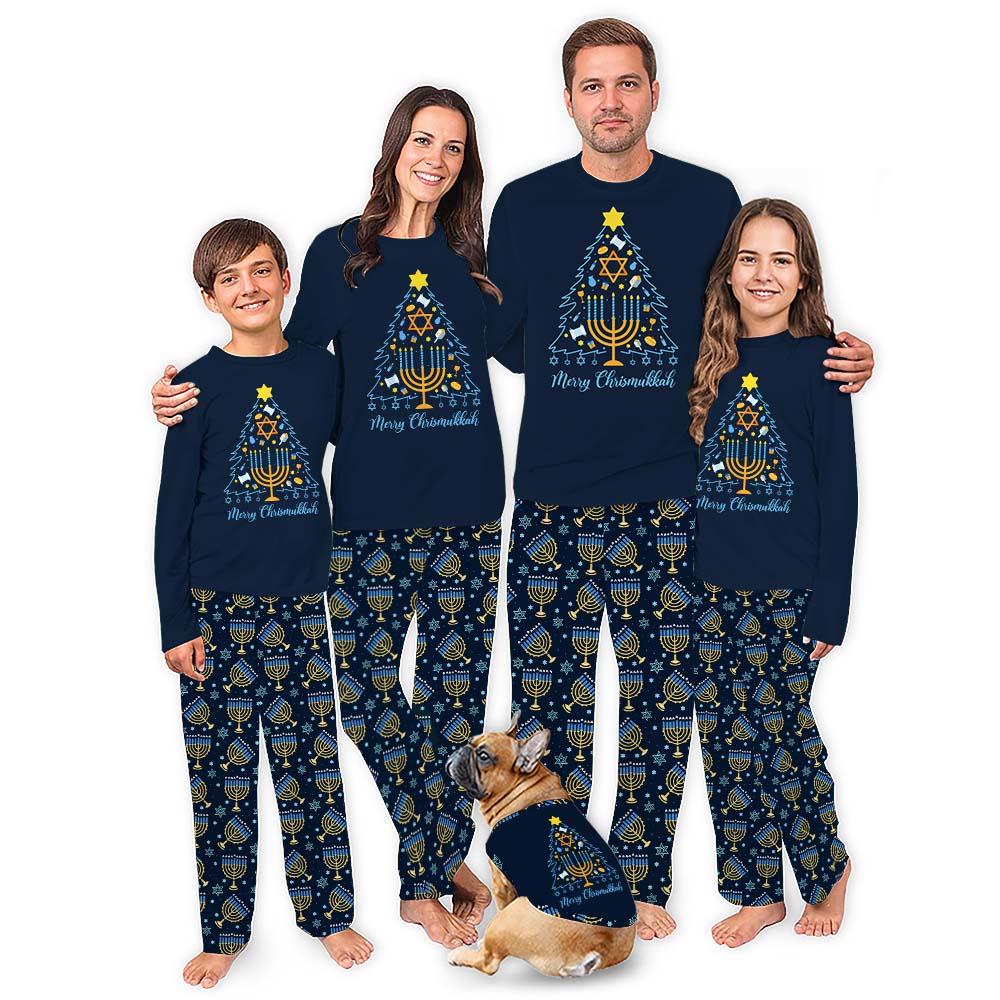 Merry Chrismukkah Matching Family And Dog Pajamas Merry Chrismukkah Matching Family And Dog Pajamas