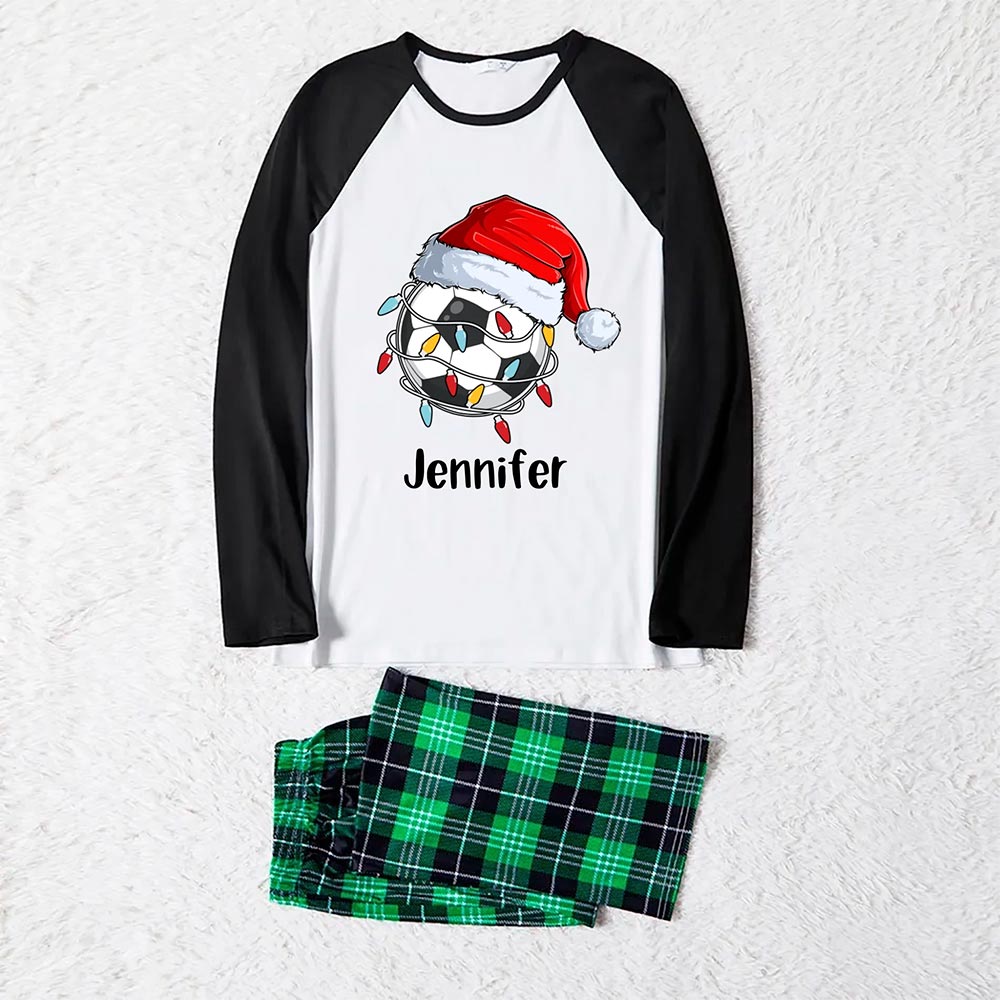 Name Personalized Hobbies Sport Ball Matching Family Christmas Pjs