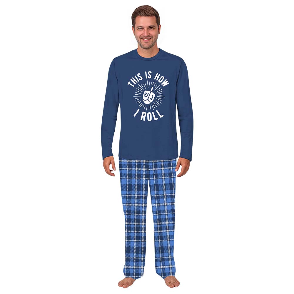 Funny This Is How I Roll Matching Hanukkah Pajamas With Dog