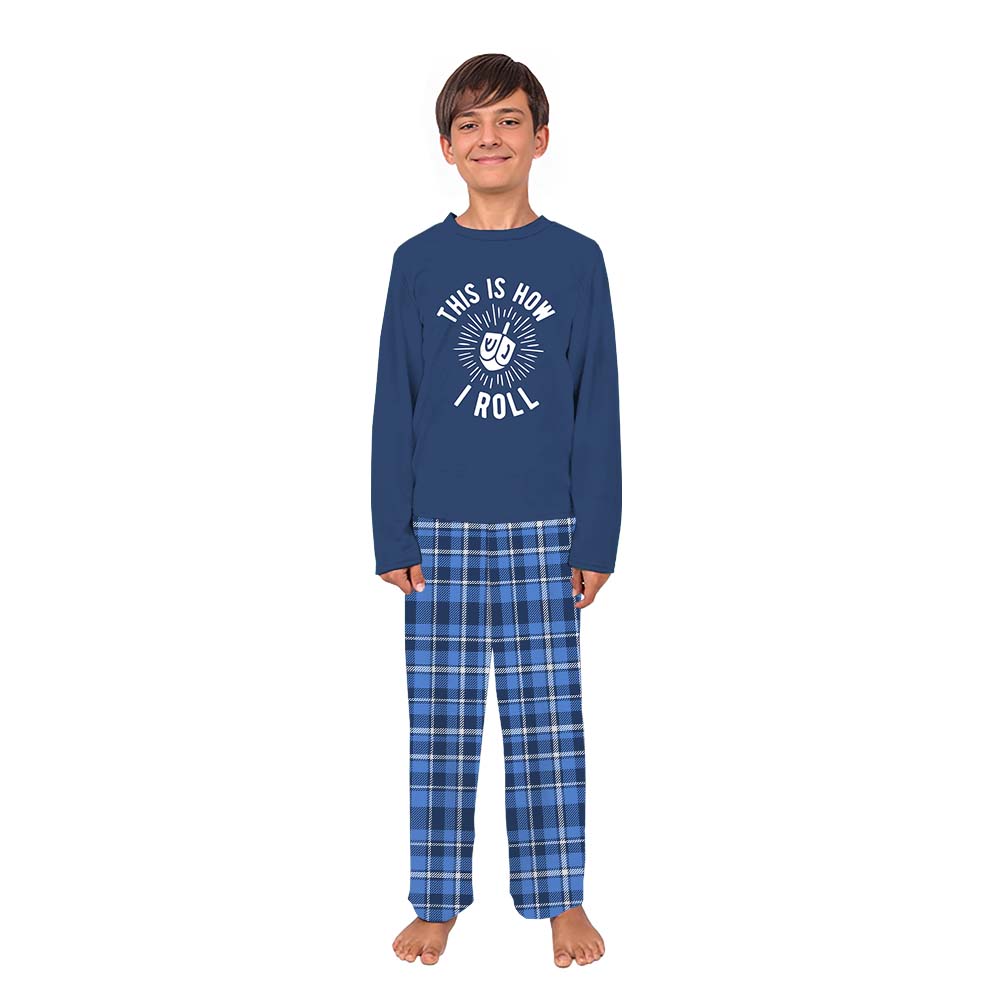 Funny This Is How I Roll Matching Hanukkah Pajamas With Dog