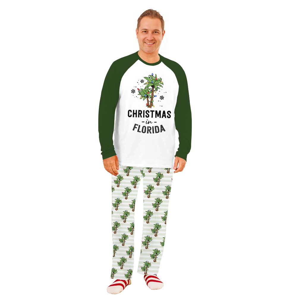 Palm Trees Christmas Pajamas For Florida With Plus Size Palm Trees Christmas Pajamas For Florida With Plus Size