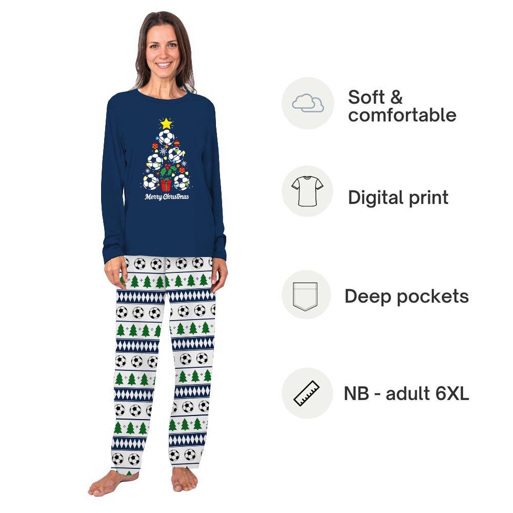 Soccer Christmas Tree Xmas Pajamas Matching with Ugly Pants Soccer Christmas Tree Xmas Pajamas Matching with Ugly Pants