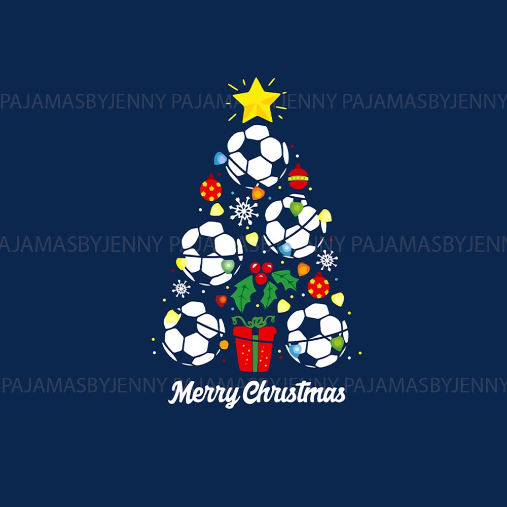 Soccer Christmas Tree Xmas Pajamas Matching with Ugly Pants Soccer Christmas Tree Xmas Pajamas Matching with Ugly Pants