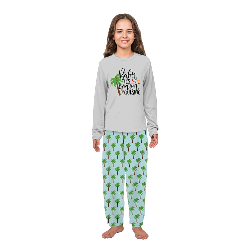 Baby It is Warm Outside Tropical Christmas Holiday Family Pajamas