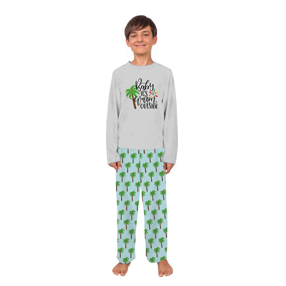 Baby It is Warm Outside Tropical Christmas Holiday Family Pajamas