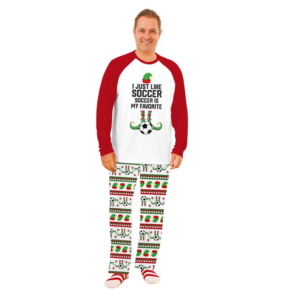 Christmas Elf Soccer Team Pajamas With Pockets Christmas Elf Soccer Team Pajamas With Pockets