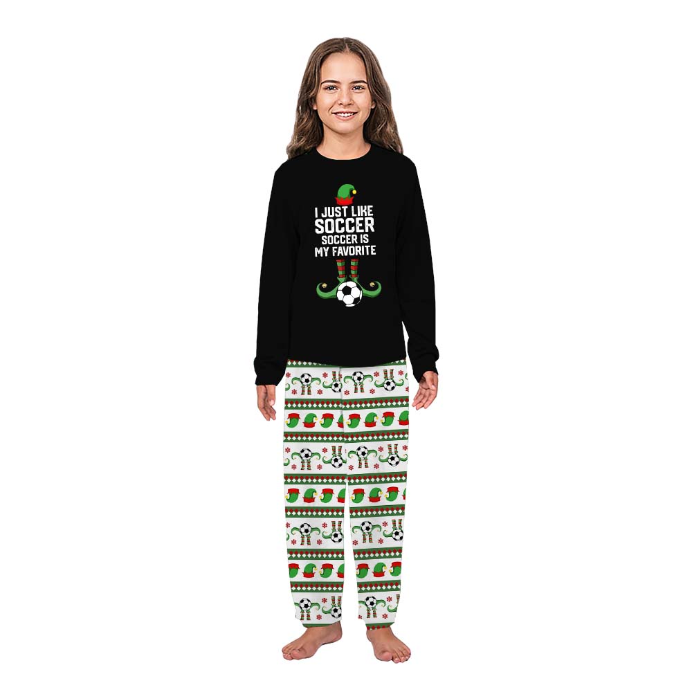 Elf And Soccer Christmas Pajamas For The Whole Family With Plus Sizes