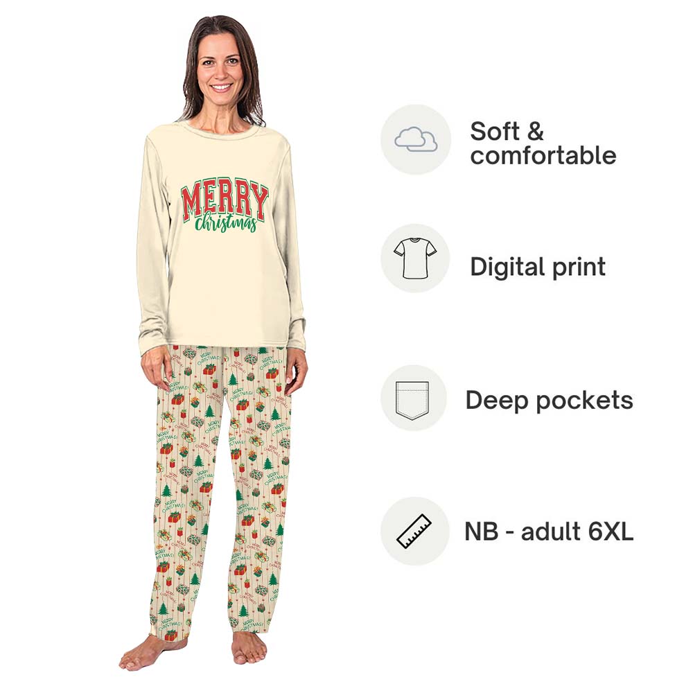 Merry Christmas Matching Pjs For Family And Dog