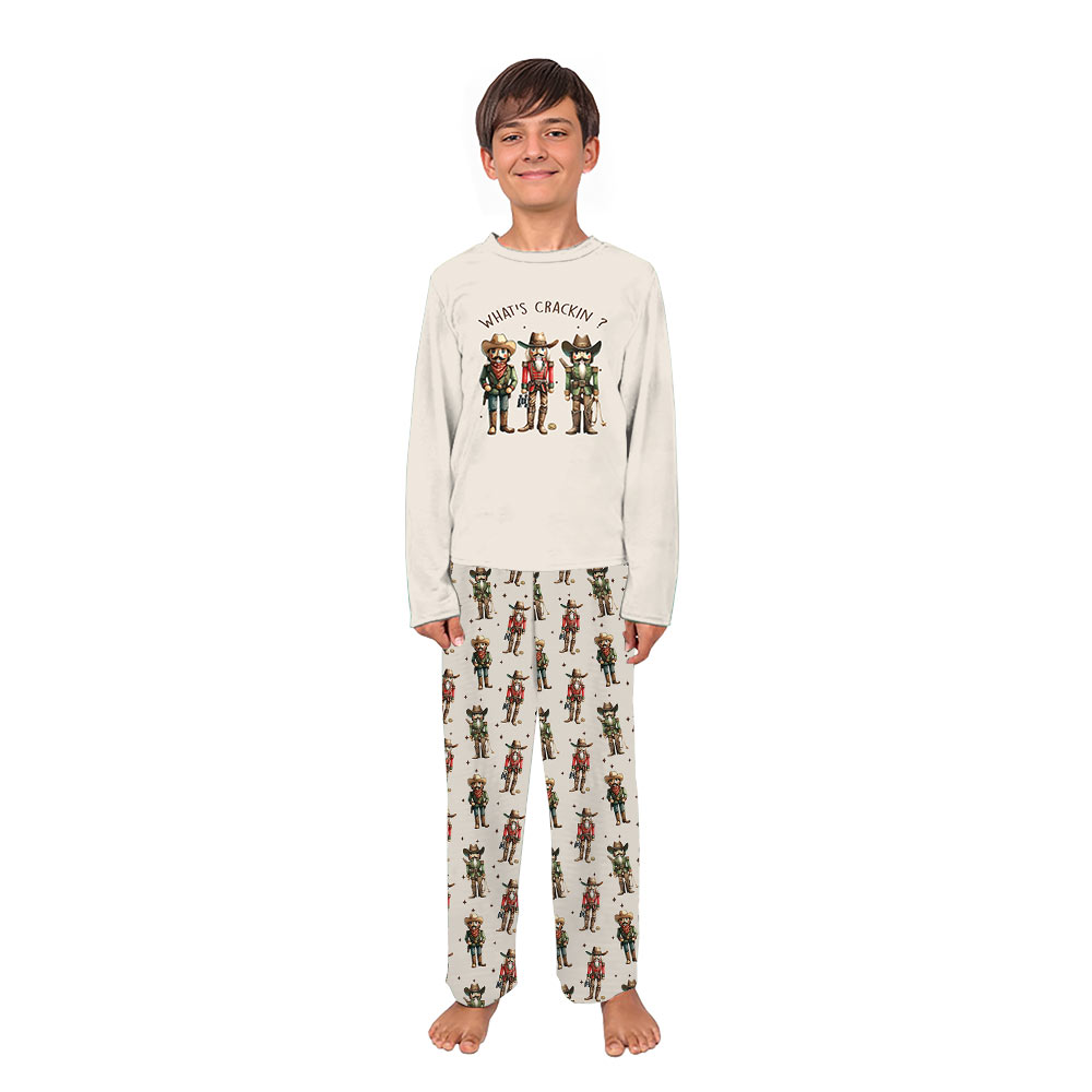 Cream Western Nutcracker Family Pajamas Matching Christmas