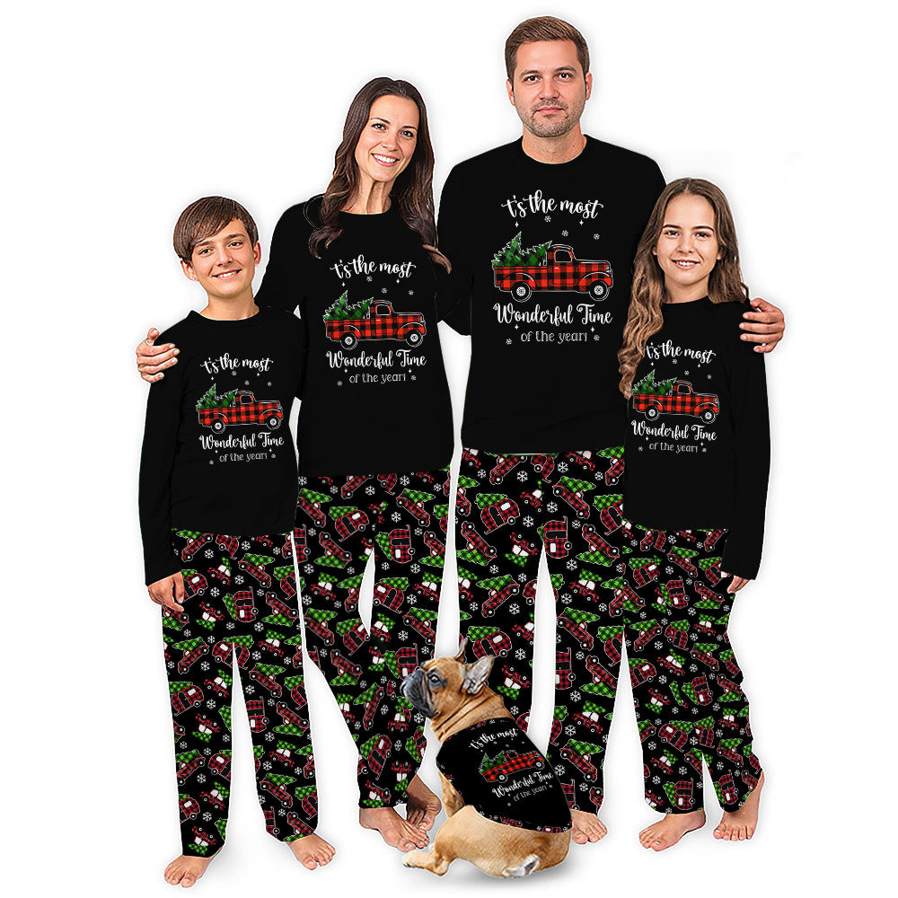 Red Truck Christmas Tree Pajamas Matching Family Sleepwear Red Truck Christmas Tree Pajamas Matching Family Sleepwear