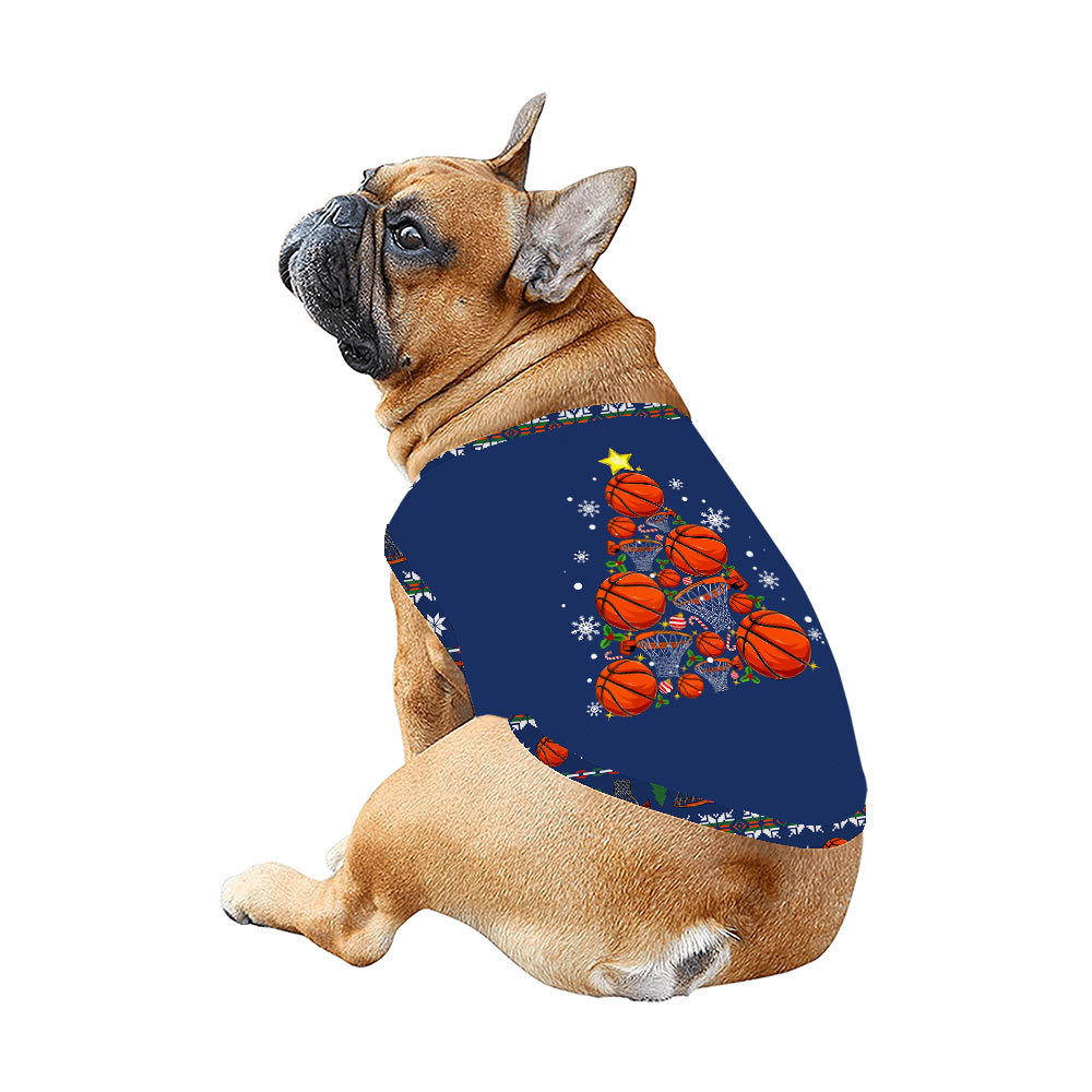 Christmas Tree Basketball Family Matching Pajamas With Dog