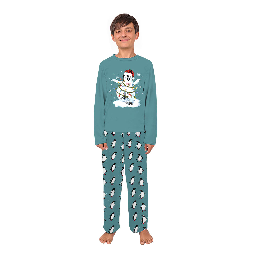 Cute Penguin Christmas Pajamas Matching Family and Dog