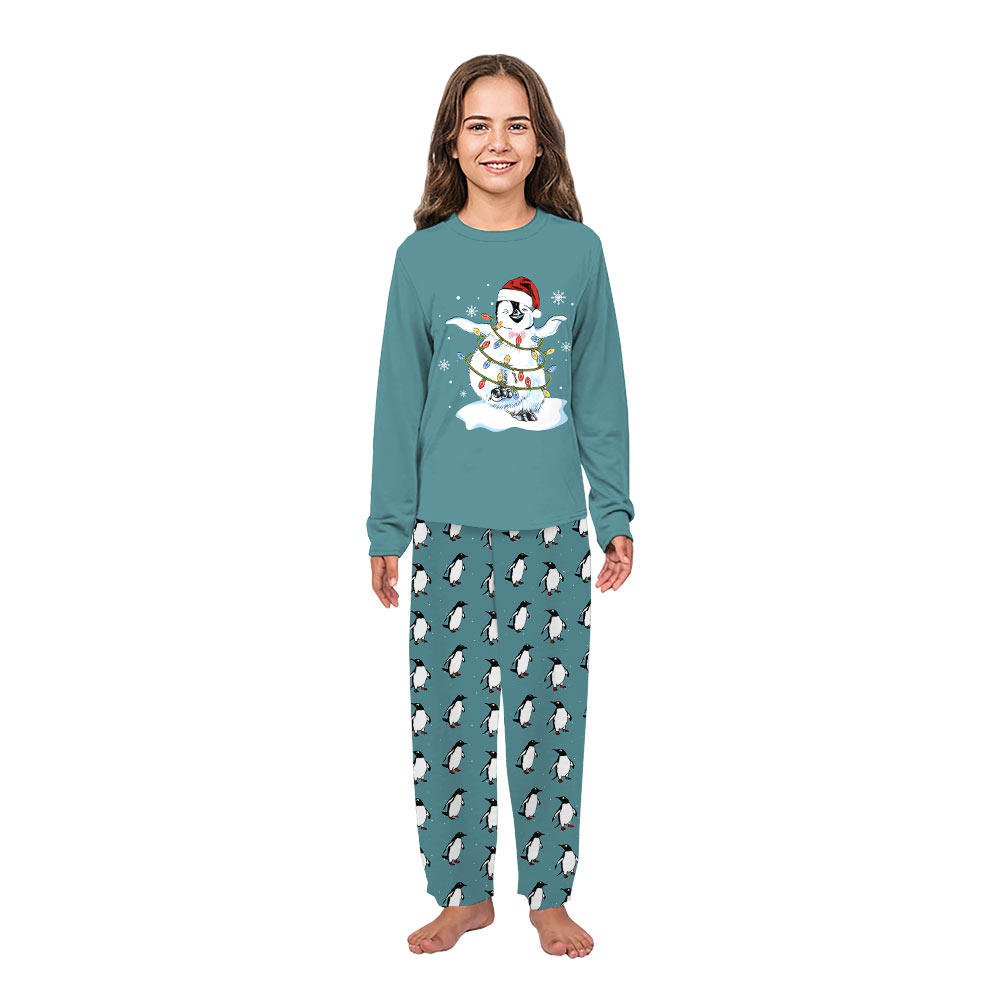 Cute Penguin Christmas Pajamas Matching Family and Dog