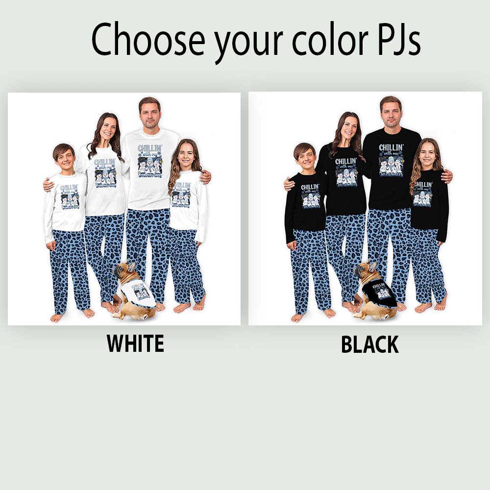 Cute Matching Pajama Sets Saying Chillin With My Snowmies
