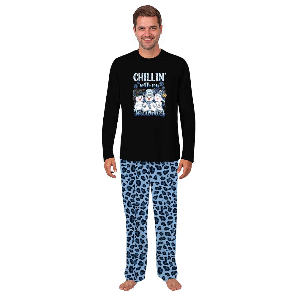 Cute Matching Pajama Sets Saying Chillin With My Snowmies